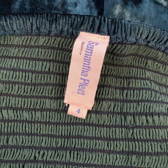 Samantha Pleet Velvet Jumpsuit Green St. Patrick's Day - Picture 4 of 10